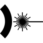 Laser seni klip simbol vektor