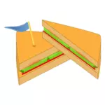 Sandwich with a flag vector