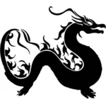 Aziatische Dragon silhouet