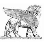 Assyrische geflügelten Löwen