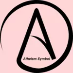 Ateista sign vektorové kreslení