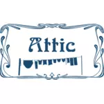 '' Attic'' døren tegn