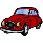 Ilustrasi vektor mobil merah tua