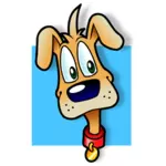 Vector graphics of thoughtful comic dog
