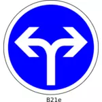 Direzione destra o sinistra unica strada segno immagine vettoriale