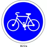 自転車のみ道路標識ベクトル画像
