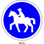 Horsedrivers 唯一の交通標識ベクトル画像