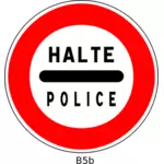 Vektorové grafiky zastávku pohraniční policie provozu podepsat