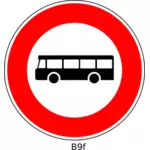Inga bussar road tecken vektorbild