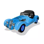 Vector de auto viejo azul