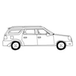 Uma ilustração de gráficos de vetor de carro hatchback