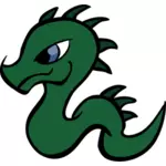 Зеленый дракон вектор