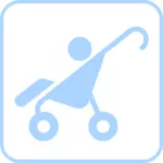 Baby wandelwagen pictogram