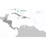 Багамские острова на карте
