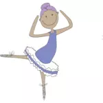 Kreskówka tancerka baletowa