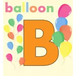B अक्षर के साथ गुब्बारे