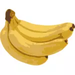 Illustraties van verduisterde gele rijpe bananen