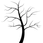 Jałowe drzewo silhouette