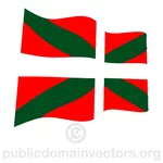 Wellig Flagge des Baskenlandes