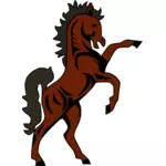 Cavallo marrone di arrampicata