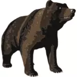Grafika wektorowa z ogromny niedźwiedź brunatny