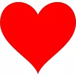 Immagine di vettore di cuore rosso lucido
