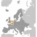 Belgia kartan sijainti