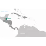 Belize karta vektor