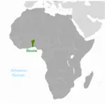 Afrikanske staten kart vektor