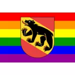 Bern symbol med regnbågens färger