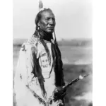 Zwart-wit Indian Chief