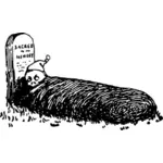 Skeleton in grave