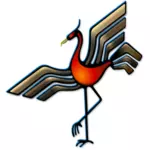 Barevný pták znak vektorový obrázek
