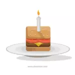 Ulang tahun burger vektor klip seni