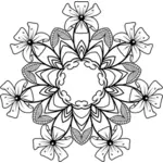 Ilustración de vector de diseño floral en forma de flor grande