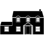 Dessin vectoriel de silhouette maison individuelle