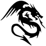 Black dragon tattoo
