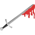 Pedang berdarah vektor gambar