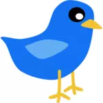 Enkel blå fuglen vektor image