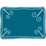 Vectorafbeeldingen van blauwe voucher sjabloon