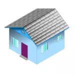 Mały dom niebieski