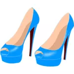 Lys blå høye hæler