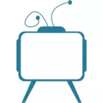 Modré TV přijímač vektorový obrázek