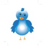 Cartoon style blue bird created image