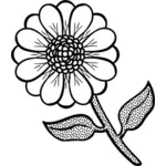Wektor rysunek z wypryskami łodygi kwiatów