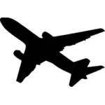 Boeing 767 silueta vektorový obrázek