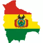 ボリビアの旗の地図