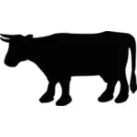 Silhouette de vache vecteur