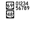 בתמונה וקטורית של כביש אינטרסטייט סימן