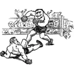 Desenho de luta de boxe